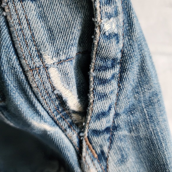 Vintage Eddie Bauer Carpenter Jeans Mens 29W 26L Denim Relaxed Straight Leg Blue - Picture 9 of 16